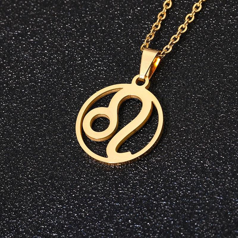 Zodiac Symbol Necklace - Leo Gold Necklace - Femboy Fatale