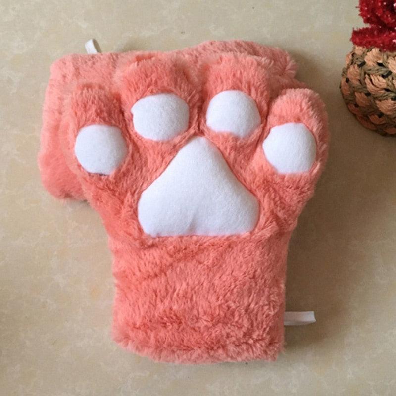 Cat Paw Mitten - Red Gloves - Femboy Fatale