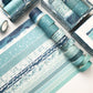 Washi Tape Collections - 12 Rolls / Carton - Blue Track Washi Tape - Femboy Fatale