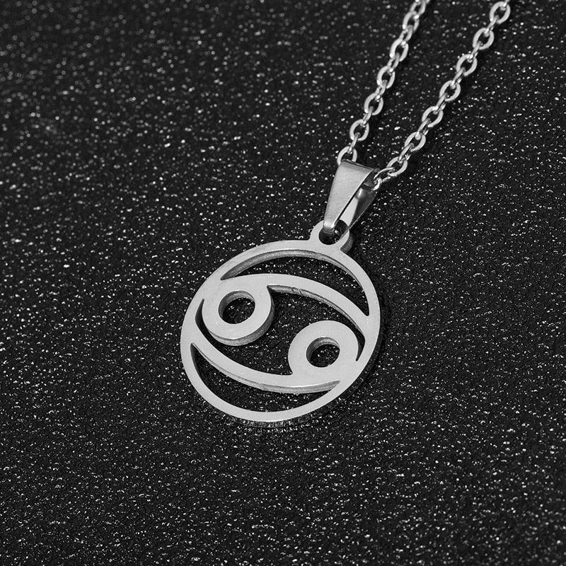 Zodiac Symbol Necklace - Cancer Silver Necklace - Femboy Fatale