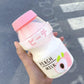 480ml Yakult Fruit Water Bottles - 400-500ml / Transparent Peach Water Bottle - Femboy Fatale