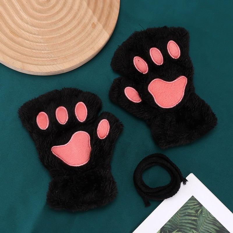 Cat Paw Gloves - Black Gloves - Femboy Fatale