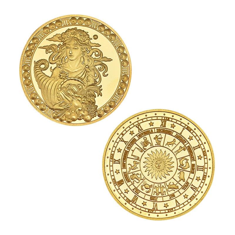 Zodiac Commemorative Gold Plated Coin Collection - Virgo Coin - Femboy Fatale