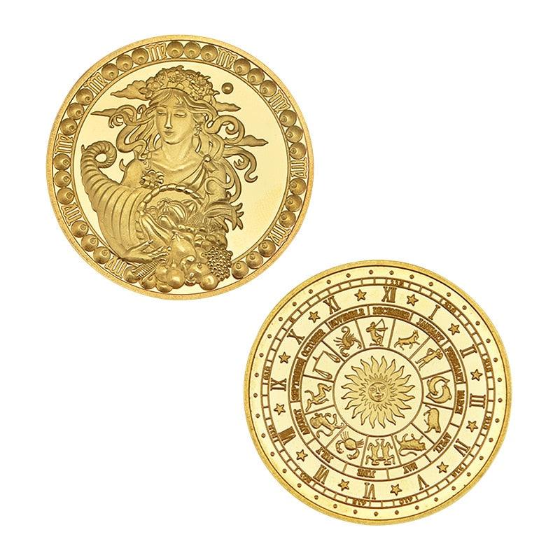 Zodiac Commemorative Gold Plated Coin Collection - Virgo Coin - Femboy Fatale