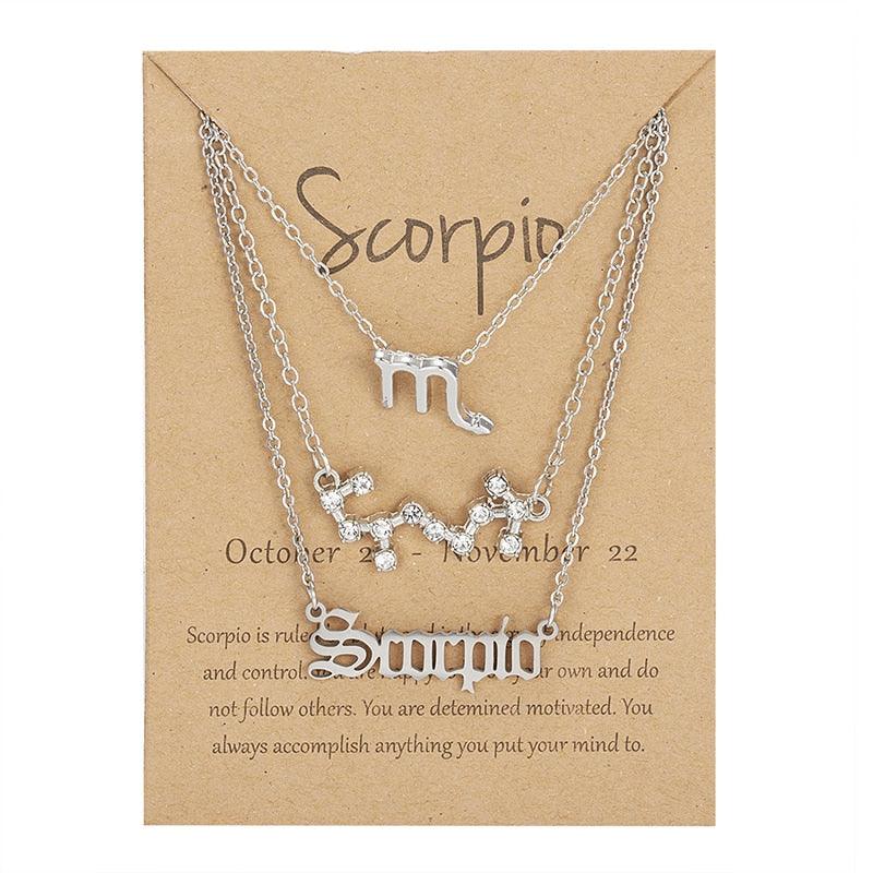 Zodiac 3 Piece Pendant Collection - Scorpio - Silver Pendant - Femboy Fatale