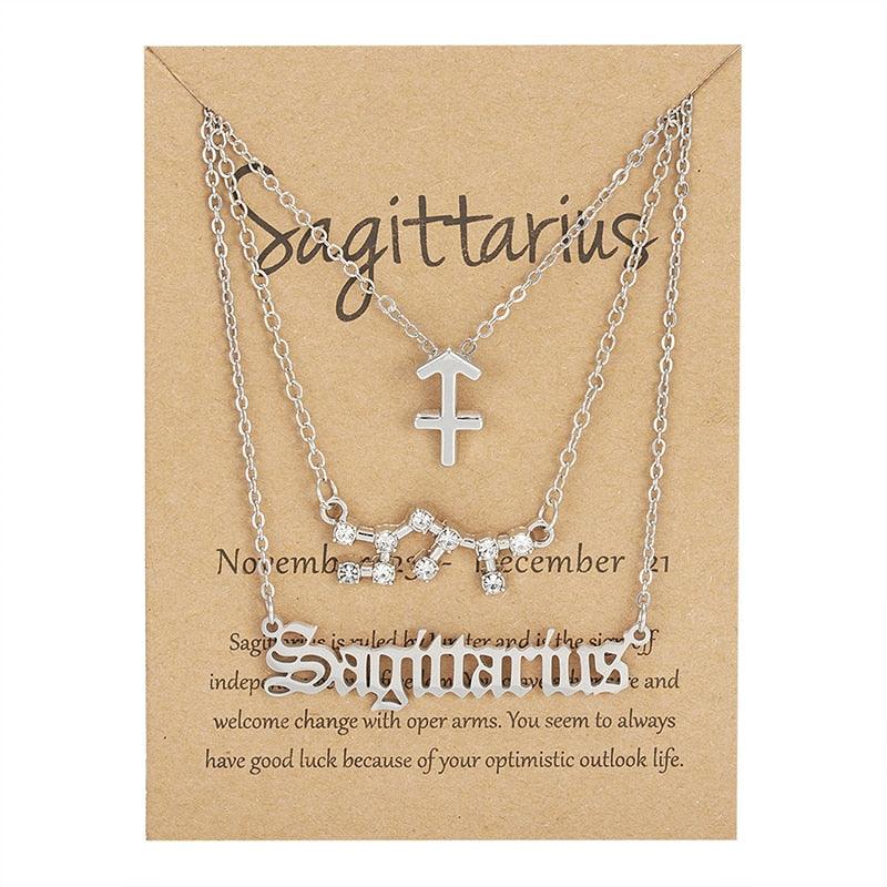 Zodiac 3 Piece Pendant Collection - Sagittarius - Silver Pendant - Femboy Fatale