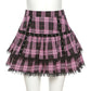 Gothic Pink Plaid Skirt - Skirt - Femboy Fatale