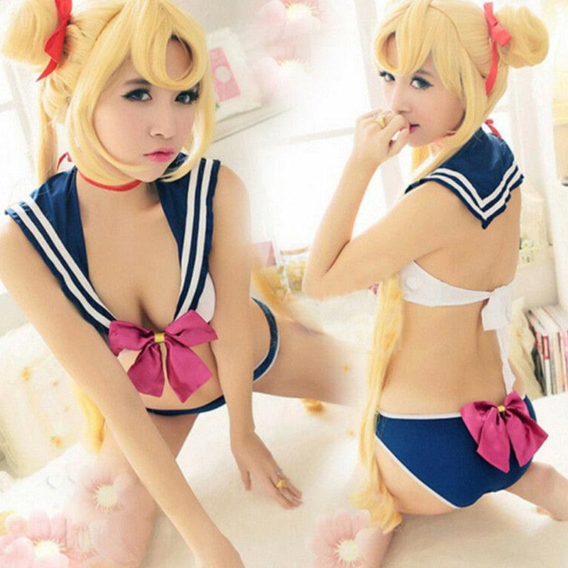 Japanese Sailor School Uniform Swimsuit - Swimsuit - Femboy Fatale