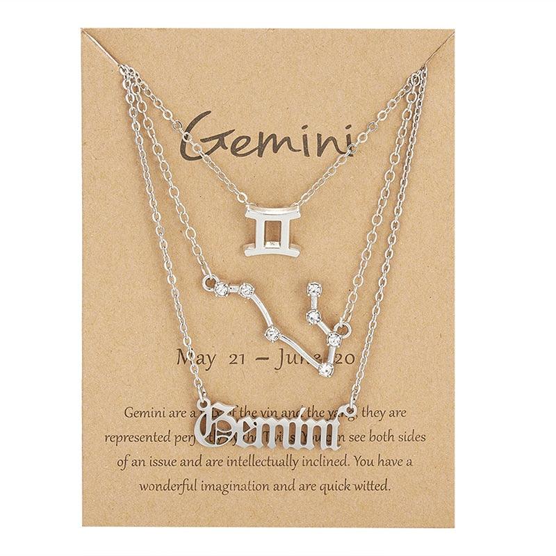 Zodiac 3 Piece Pendant Collection - Gemini - Silver Pendant - Femboy Fatale