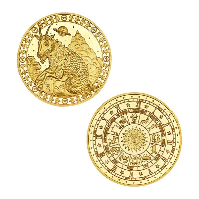 Zodiac Commemorative Gold Plated Coin Collection - Coin - Femboy Fatale