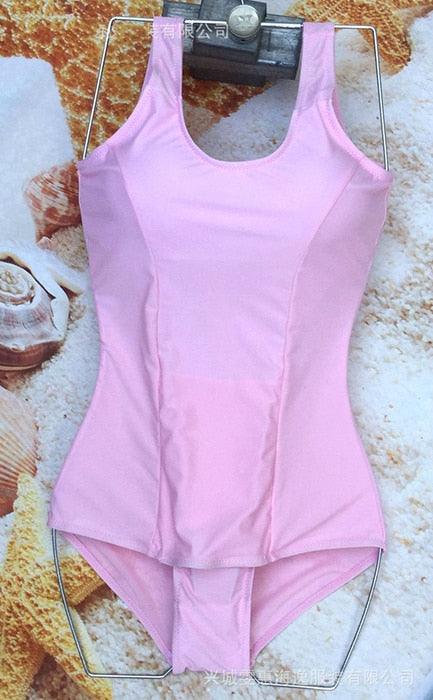 Japanese School Swimsuit - Pink / S Swimsuit - Femboy Fatale