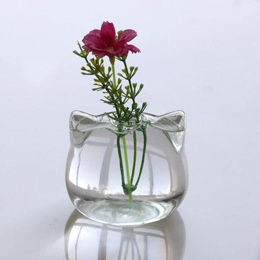 Cat Shaped Glass Vase / Terrarium - Default Title Vase - Femboy Fatale