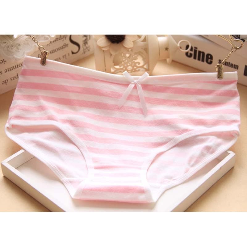 Cute Striped Ribbon Panties - Pink Underwear - Femboy Fatale