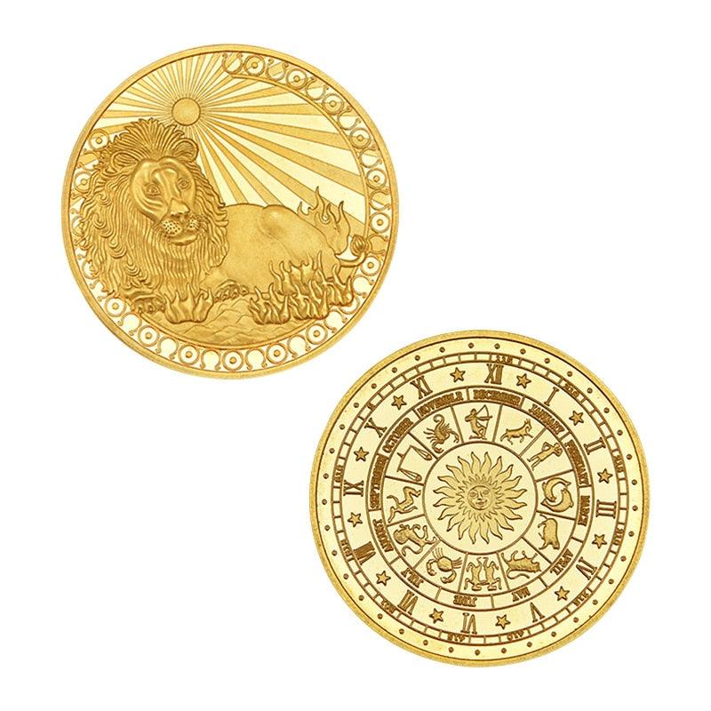 Zodiac Commemorative Gold Plated Coin Collection - Leo Coin - Femboy Fatale