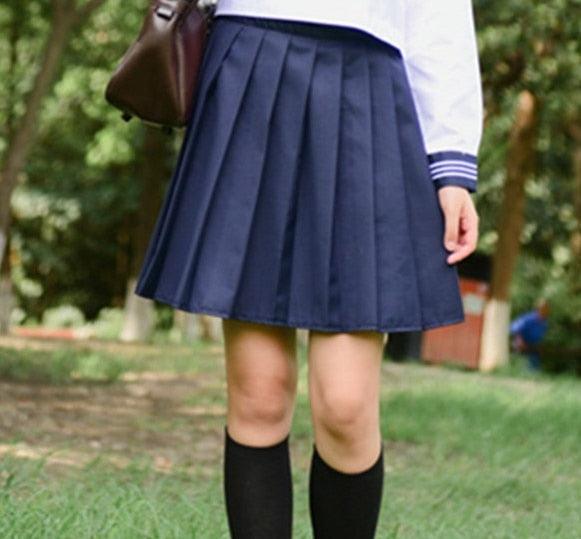 Japanese School Uniform - Skirt with Socks / S Costume - Femboy Fatale
