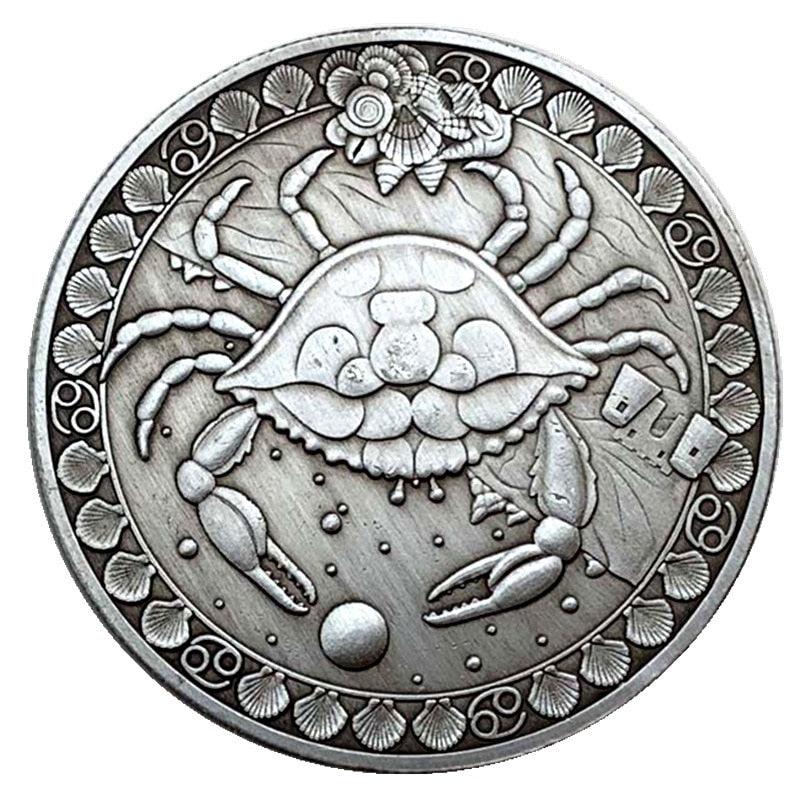 Zodiac Commemorative Silver Plated Coin Collection - Cancer Coin - Femboy Fatale
