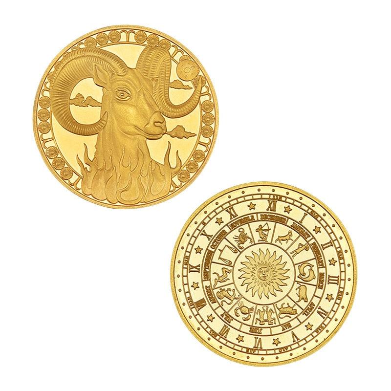 Zodiac Commemorative Gold Plated Coin Collection - Coin - Femboy Fatale