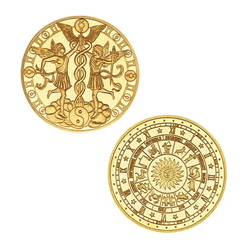Zodiac Commemorative Gold Plated Coin Collection - Gemini Coin - Femboy Fatale