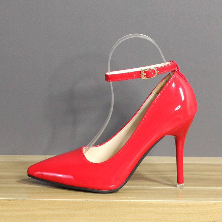 Closed Toe Stilettos 10cm Heels - Red / 3 - Femboy Fatale