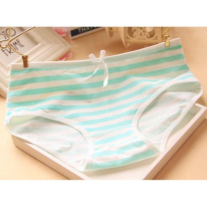 Cute Striped Ribbon Panties - Mint Underwear - Femboy Fatale