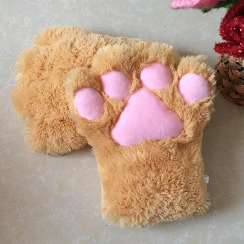 Cat Paw Mitten - Orange Gloves - Femboy Fatale