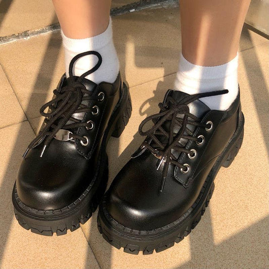 School Loafers - Black A / 4.5 Shoes - Femboy Fatale