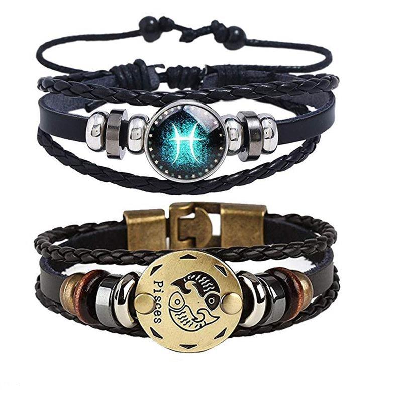 Zodiac 2 Piece Constellation Bracelet - Pisces Bracelet - Femboy Fatale