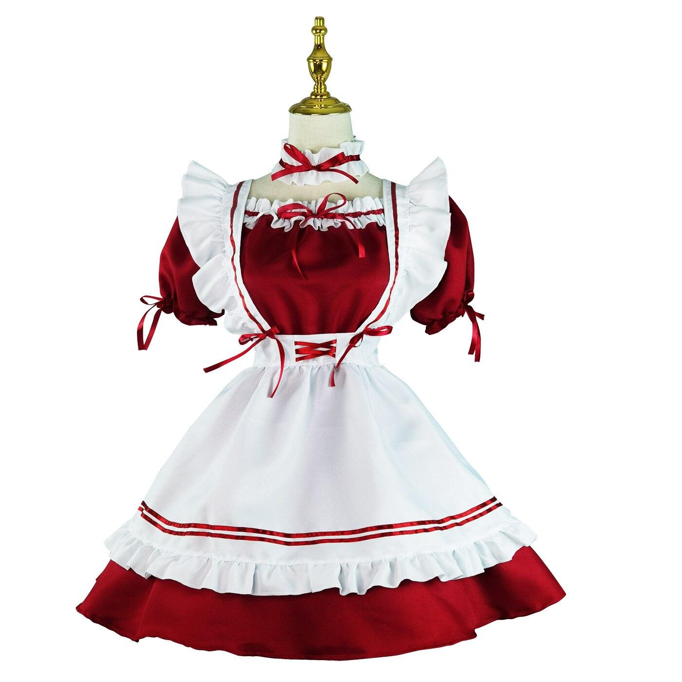 red maid dress Amazon.com: FAZA Black Red Gothic Maid Outfit For Women French Maid Costume Anime Lolita Kawaii Cosplay Dress With Apron Square Neck (S,Gothic) : Clothing, Shoes & Jewelry