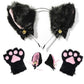Cat Ears & Gloves Set - Black Set Headband - Femboy Fatale
