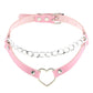 Pink Leather Gothic Choker Collection - Style 31 Choker - Femboy Fatale
