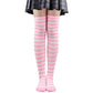 Thin Striped Thigh High Socks - Pink & White Socks - Femboy Fatale