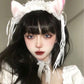 Cat Ears with Lace and Bell - Headband - Femboy Fatale
