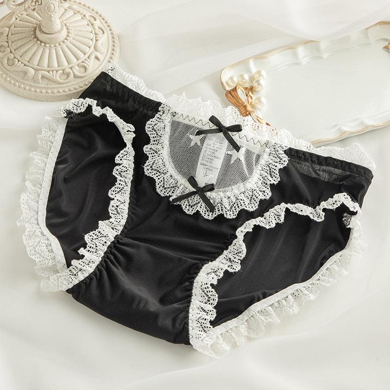 Maid Lace Panty Collection - Black Transparent / L Underwear - Femboy Fatale