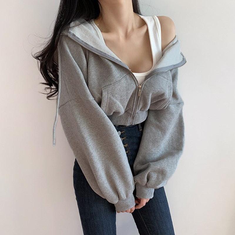 Crop Top Hoodies - Hoodie - Femboy Fatale