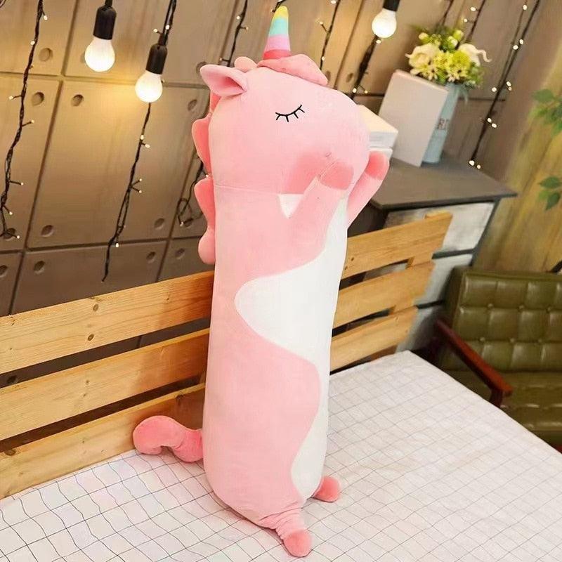 Long Animal Pillows - 50cm / Pink Unicorn Pillow - Femboy Fatale