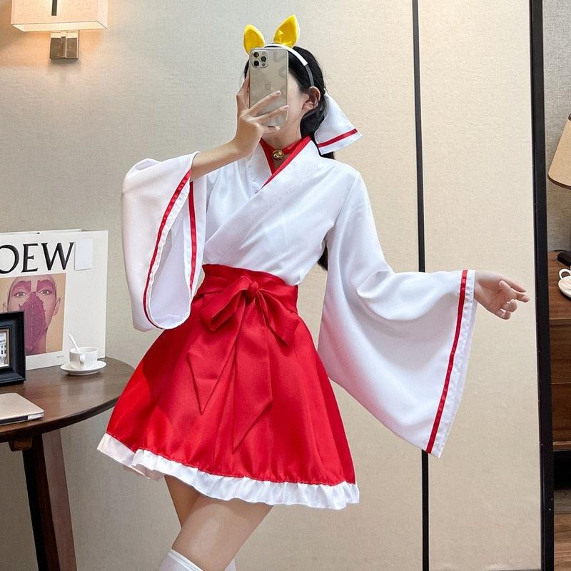 Shrine Maiden Outfit - Cosplay Set - Femboy Fatale