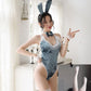Bunny Lace Outfit - Blue with Stockings Costumes - Femboy Fatale