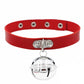 Colorful Bell Leather Chokers - Red Choker - Femboy Fatale