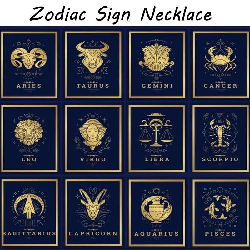 Zodiac Engraved Plate Pendant - Pendant - Femboy Fatale