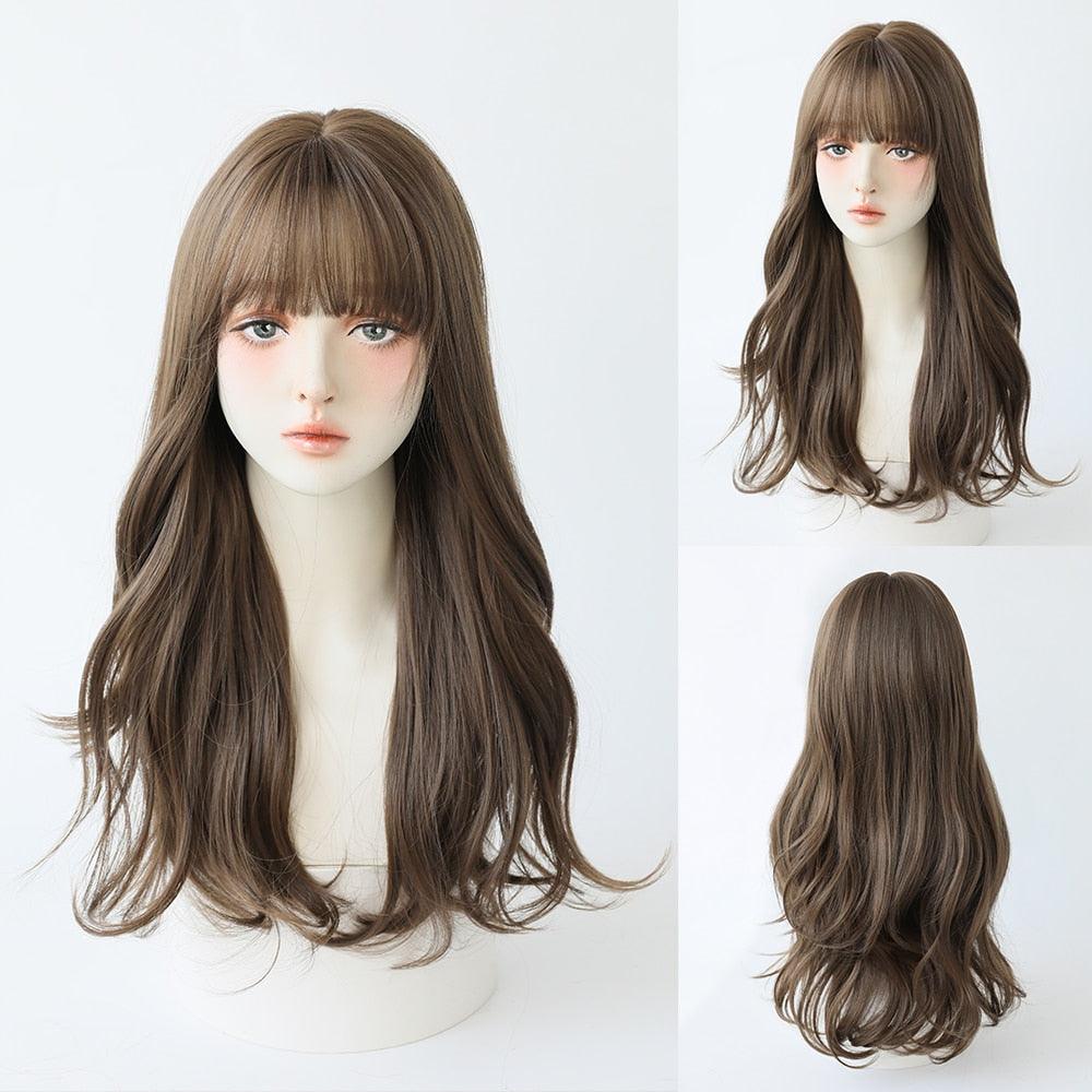Long Wavy Hair With Bangs Wig Collection - 13 Wigs - Femboy Fatale