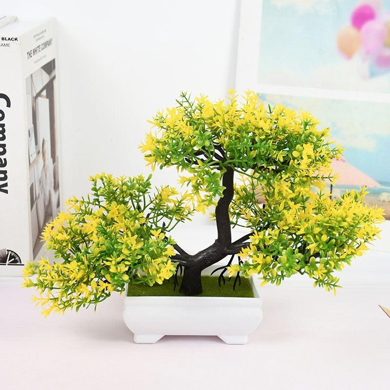 Bonsai Tree / Artificial Plant Collection - Yellow Artificial Plant - Femboy Fatale
