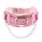 Pink Leather Gothic Choker Collection - Style 18 Choker - Femboy Fatale