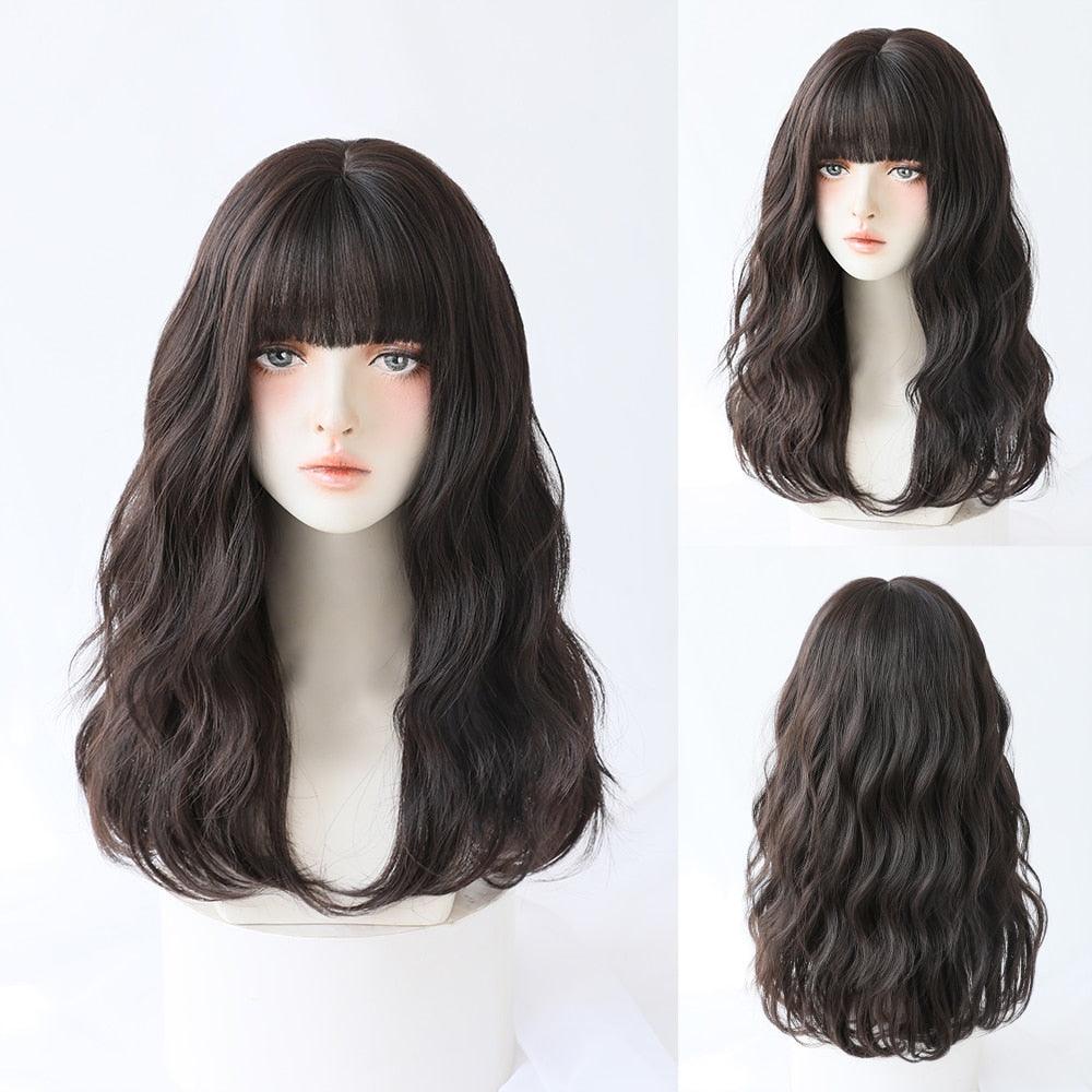 Long Wavy Hair With Bangs Wig Collection - 15 Wigs - Femboy Fatale