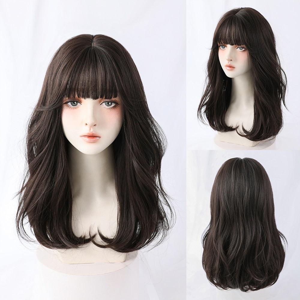 Long Wavy Hair With Bangs Wig Collection - 6 Wigs - Femboy Fatale