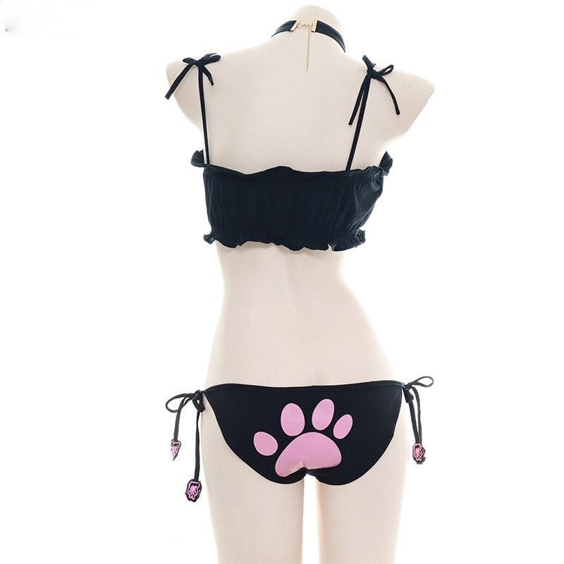 Cat Keyhole Swimsuit - Swimsuit - Femboy Fatale