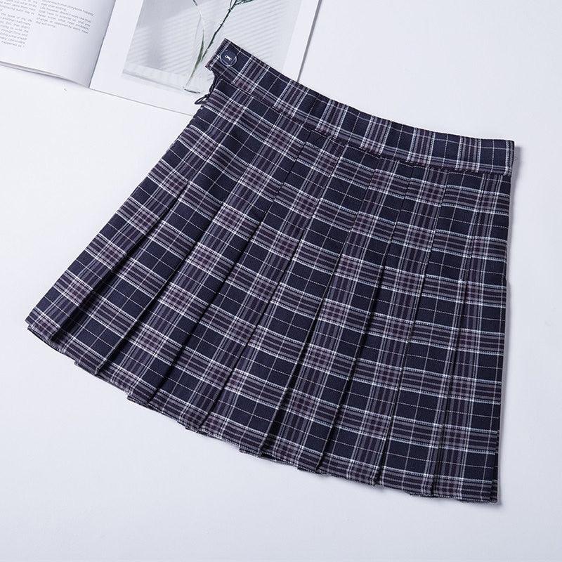 Plaid Pleated Skirt Collection - Dark Blue / XS Skirts - Femboy Fatale