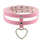 Pink Leather Gothic Choker Collection - Style 8 Choker - Femboy Fatale
