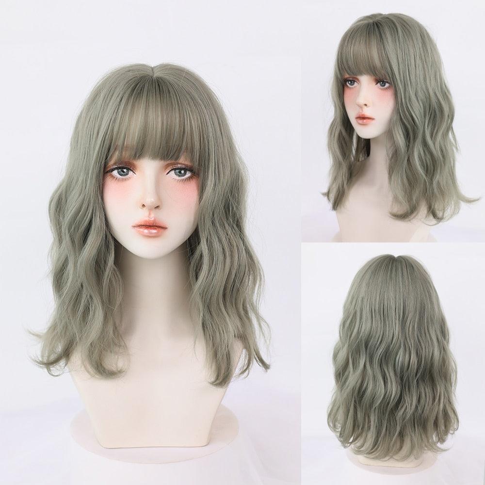 Long Wavy Hair With Bangs Wig Collection - 12 Wigs - Femboy Fatale