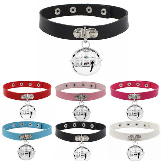 Colorful Bell Leather Chokers - Choker - Femboy Fatale