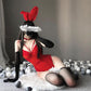 Bunny Outfit - Red with Lace / One Size Costume - Femboy Fatale